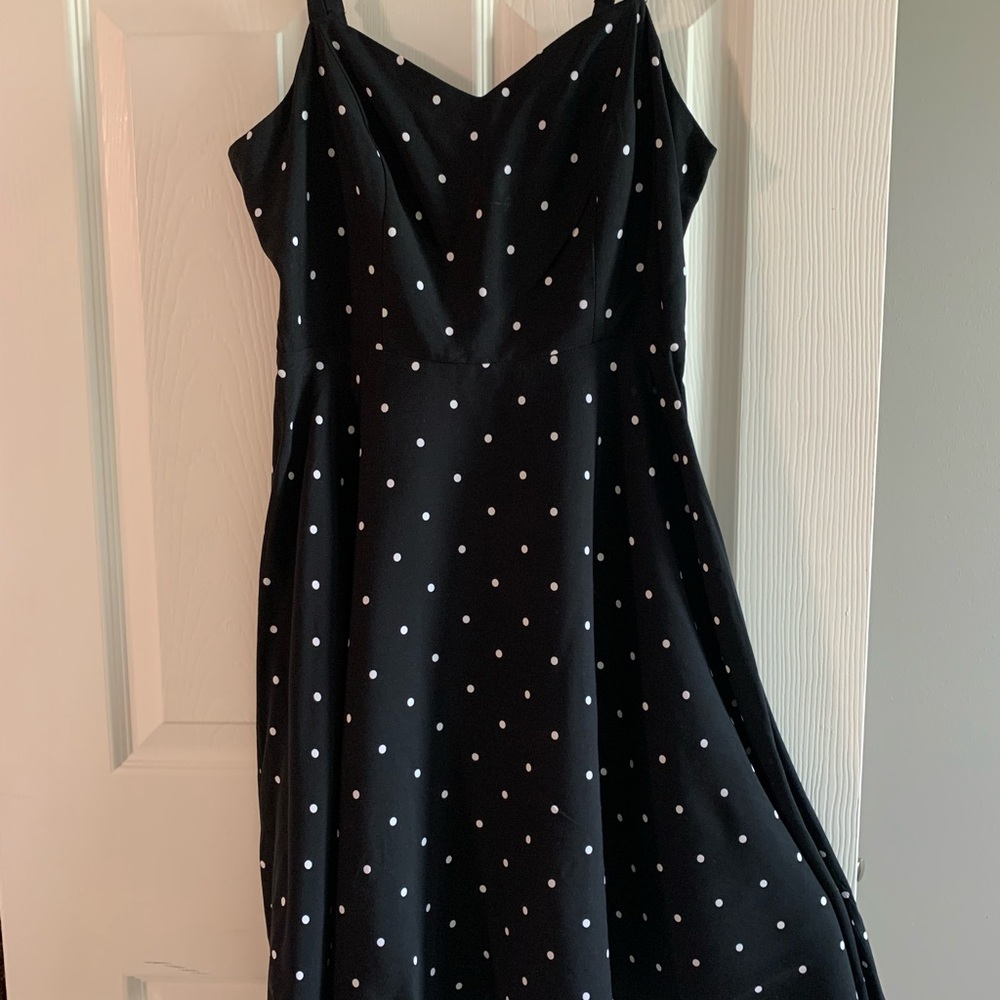 Old Navy Black & White Polka Dot Dress - Picture 2 of 5